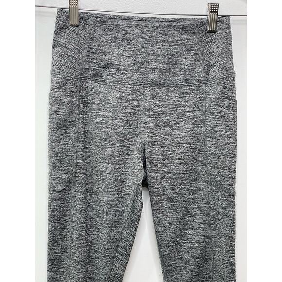 Avia High Waisted Active Yoga Leggings Pull On Stretch Heathered Gray Pocket XS - Picture 2 of 8